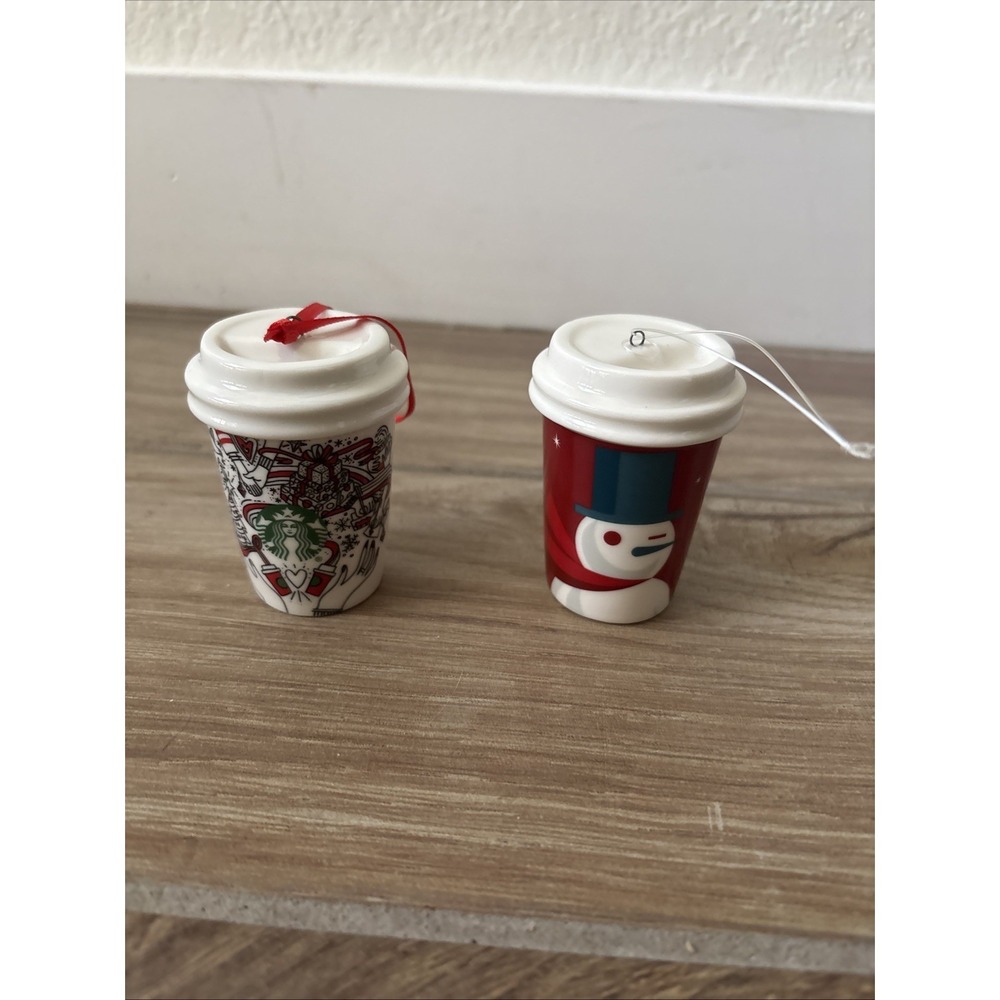 Starbucks Holiday To Go Cup Christmas Ornaments 2017 2019 2.5in Tall